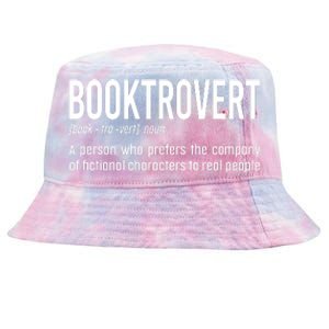 Funny Booktrovert Definition Reading Fan Book Lover Introvert Tie-Dyed Bucket Hat