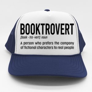 Funny Booktrovert Definition Reading Fan Book Lover Introvert Trucker Hat