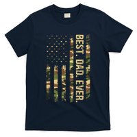 Funny Best Dad Ever American Military Camouflage Flag Gift T-Shirt