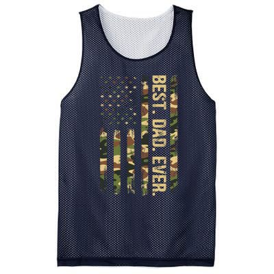 Funny Best Dad Ever American Military Camouflage Flag Gift Mesh Reversible Basketball Jersey Tank