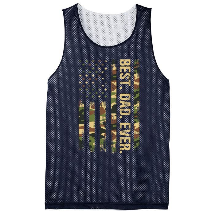 Funny Best Dad Ever American Military Camouflage Flag Gift Mesh Reversible Basketball Jersey Tank