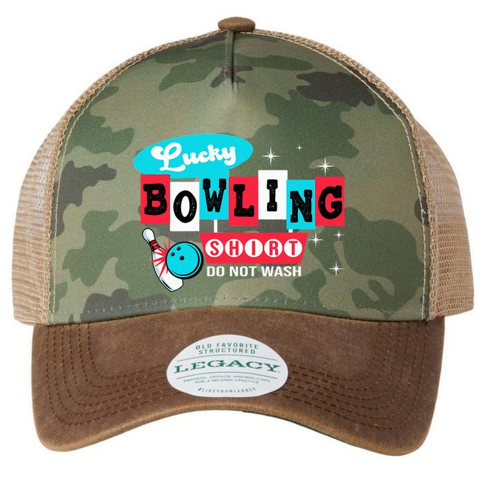 Funny Bowling Design Do Not Wash This Is My Lucky Bowling Legacy Tie Dye Trucker Hat