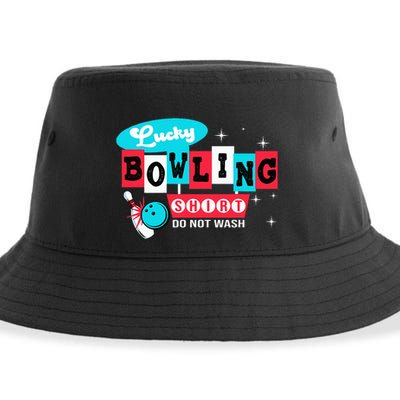 Funny Bowling Design Do Not Wash This Is My Lucky Bowling Sustainable Bucket Hat