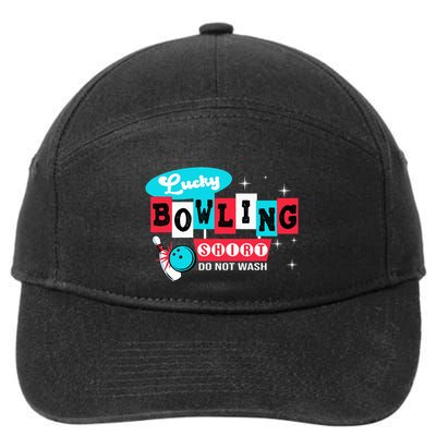 Funny Bowling Design Do Not Wash This Is My Lucky Bowling 7-Panel Snapback Hat