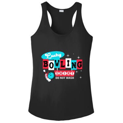 Funny Bowling Design Do Not Wash This Is My Lucky Bowling Ladies PosiCharge Competitor Racerback Tank