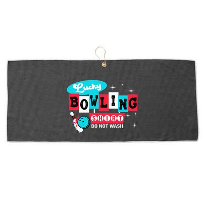 Funny Bowling Design Do Not Wash This Is My Lucky Bowling Large Microfiber Waffle Golf Towel