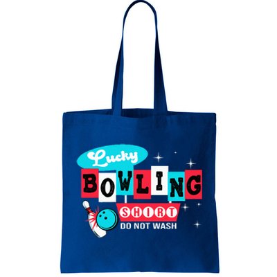 Funny Bowling Design Do Not Wash This Is My Lucky Bowling Tote Bag