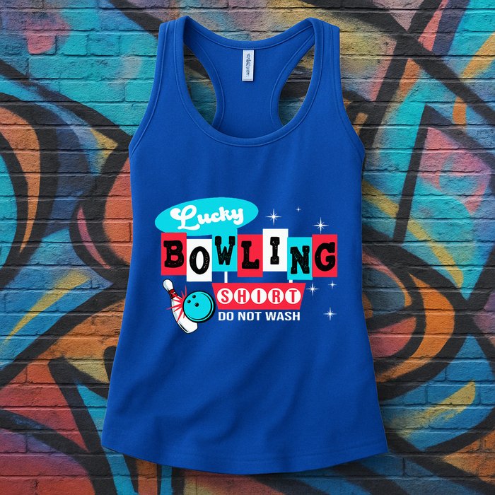 Funny Bowling Design Do Not Wash This Is My Lucky Bowling Womens Tank Top