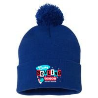 Funny Bowling Design Do Not Wash This Is My Lucky Bowling Pom Pom 12in Knit Beanie