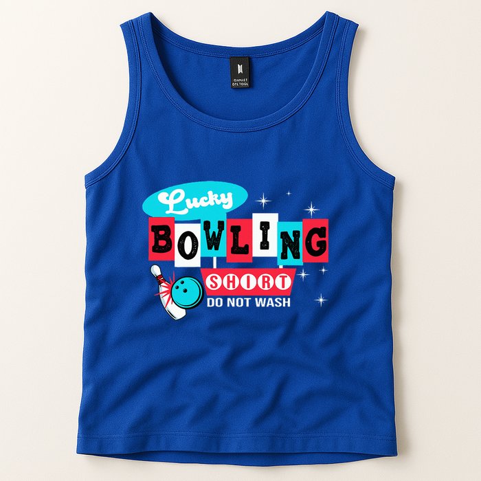 Funny Bowling Design Do Not Wash This Is My Lucky Bowling Tank Top