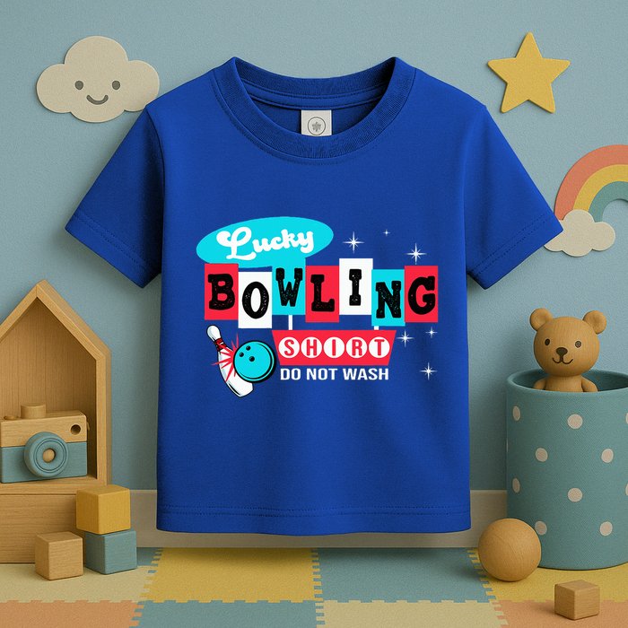 Funny Bowling Design Do Not Wash This Is My Lucky Bowling Toddler T-Shirt