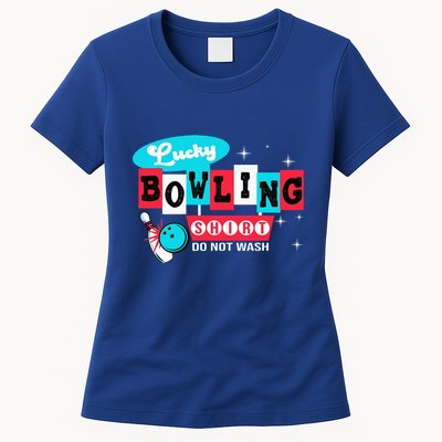 Funny Bowling Design Do Not Wash This Is My Lucky Bowling Womens T-Shirt
