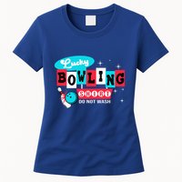 Funny Bowling Design Do Not Wash This Is My Lucky Bowling Womens T-Shirt