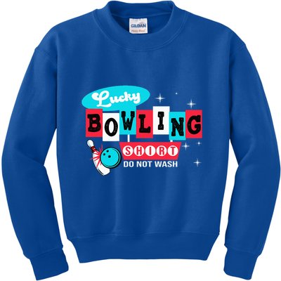 Funny Bowling Design Do Not Wash This Is My Lucky Bowling Kids Sweatshirt