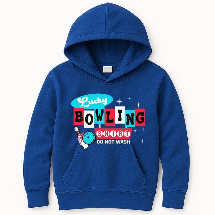 Funny Bowling Design Do Not Wash This Is My Lucky Bowling Kids Hoodie