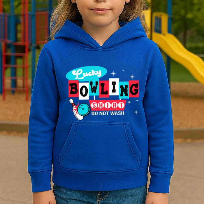 Funny Bowling Design Do Not Wash This Is My Lucky Bowling Kids Hoodie