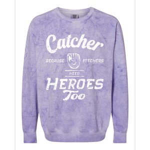 Funny Baseball Design. For Pitcher And Catcher Boy Baseball Colorblast Crewneck Sweatshirt