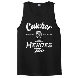 Funny Baseball Design. For Pitcher And Catcher Boy Baseball PosiCharge Competitor Tank