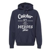 Funny Baseball Design. For Pitcher And Catcher Boy Baseball Premium Hoodie