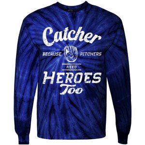 Funny Baseball Design. For Pitcher And Catcher Boy Baseball Tie-Dye Long Sleeve Shirt