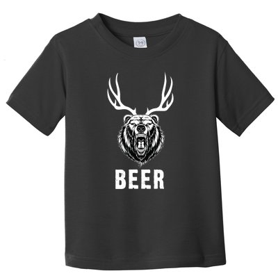 Funny Bear Deer Beer Gift Toddler T-Shirt