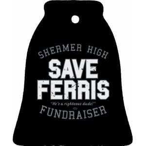 F.E.R.R.I.S B.U.E.L.L.E.R.S Day Off Shermer High Save Ferris Ceramic Bell Ornament