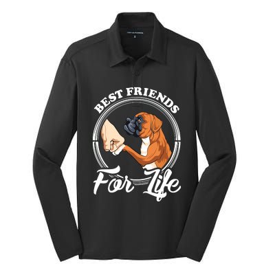 Funny Boxer Dog Boxer Dog Lover Silk Touch Performance Long Sleeve Polo