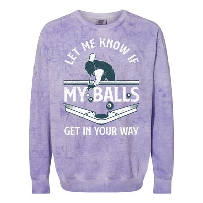 Funny Billiards Design For Women Billiard Pool Player Colorblast Crewneck Sweatshirt