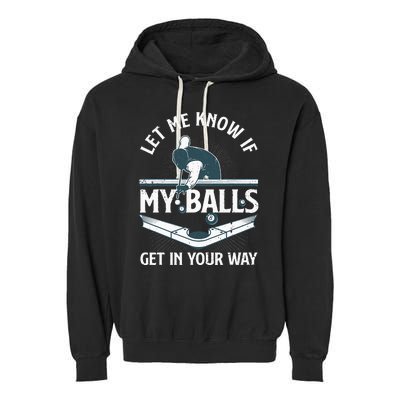 Funny Billiards Design For Women Billiard Pool Player Garment-Dyed Fleece Hoodie