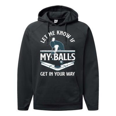 Funny Billiards Design For Women Billiard Pool Player Performance Fleece Hoodie