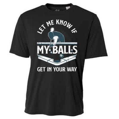 Funny Billiards Design For Women Billiard Pool Player Cooling Performance Crew T-Shirt