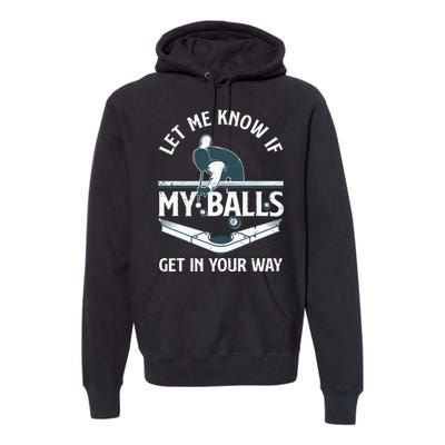 Funny Billiards Design For Women Billiard Pool Player Premium Hoodie