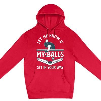 Funny Billiards Design For Women Billiard Pool Player Premium Pullover Hoodie