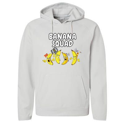 Funny Banana Design For  Banana Fruit Lovers Performance Fleece Hoodie