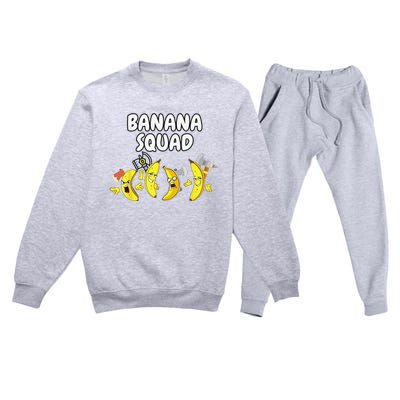 Funny Banana Design For  Banana Fruit Lovers Premium Crewneck Sweatsuit Set