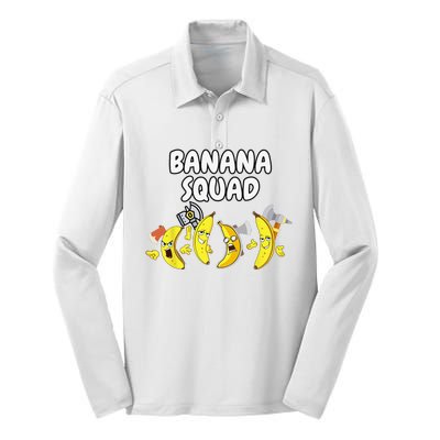 Funny Banana Design For  Banana Fruit Lovers Silk Touch Performance Long Sleeve Polo