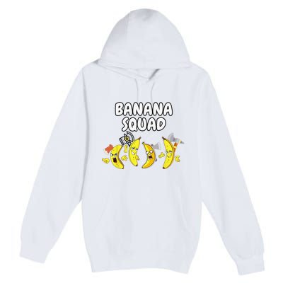 Funny Banana Design For  Banana Fruit Lovers Premium Pullover Hoodie