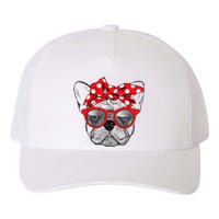 French Bulldog Dog Mom Bandana Sunglasses Mother's Day Yupoong Adult 5-Panel Trucker Hat