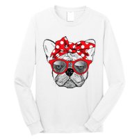 French Bulldog Dog Mom Bandana Sunglasses Mother's Day Long Sleeve Shirt