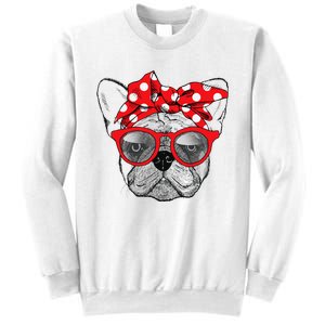 French Bulldog Dog Mom Bandana Sunglasses Mother's Day Sweatshirt