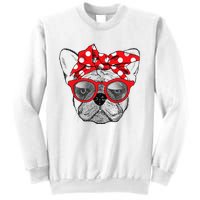 French Bulldog Dog Mom Bandana Sunglasses Mother's Day Sweatshirt