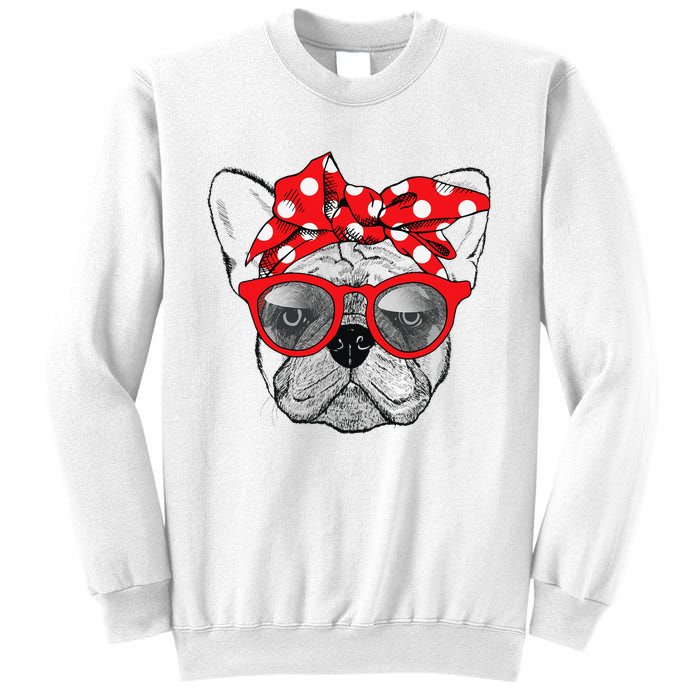 French Bulldog Dog Mom Bandana Sunglasses Mother's Day Sweatshirt