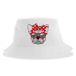 French Bulldog Dog Mom Bandana Sunglasses Mother's Day Sustainable Bucket Hat