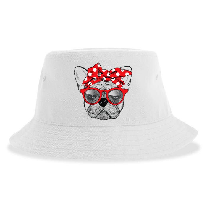 French Bulldog Dog Mom Bandana Sunglasses Mother's Day Sustainable Bucket Hat