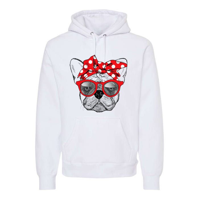 French Bulldog Dog Mom Bandana Sunglasses Mother's Day Premium Hoodie