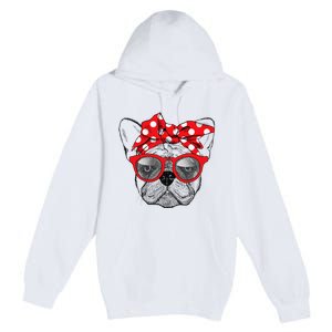 French Bulldog Dog Mom Bandana Sunglasses Mother's Day Premium Pullover Hoodie