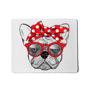 French Bulldog Dog Mom Bandana Sunglasses Mother's Day Mousepad