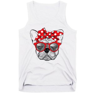 French Bulldog Dog Mom Bandana Sunglasses Mother's Day Tank Top