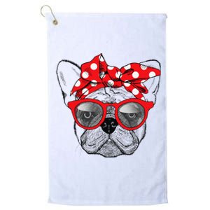 French Bulldog Dog Mom Bandana Sunglasses Mother's Day Platinum Collection Golf Towel