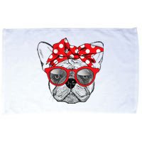 French Bulldog Dog Mom Bandana Sunglasses Mother's Day Microfiber Hand Towel